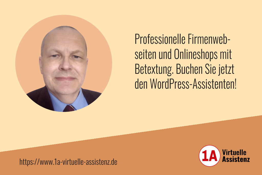 Professionelle Firmenweb- seiten und Onlineshops mit Betextung. Buchen Sie jetzt den WordPress-Assistenten